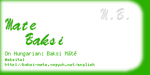 mate baksi business card
